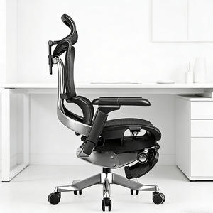 Silla de Oficina Ergonómica de Malla con Diseño en Forma de U 8D y Estructura de Soporte Cromada - Product Image 4