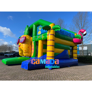 Unisex Outdoor Inflatable <b>Castle</b> PVC Jumping Bouncer Combo with <b>Slide</b> for Fruit <b>Castle</b> <b>Bounce</b> House - Product Image 5