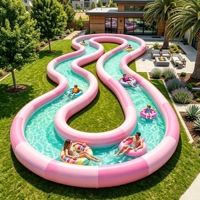 Piscine flottante gonflable en PVC de forme personnalisée pour rivière, idéale pour le divertissement commercial, capacité 100-500 kg, 5-10 passagers