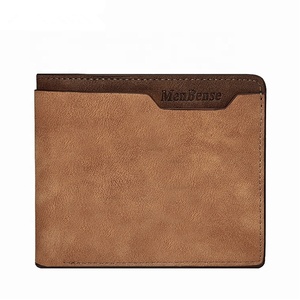 Nouveau style de portefeuille court multifonctionnel, portefeuille en PU de qualité, décontracté et tendance, couleur unie, <span class=keywords><strong>porte</strong></span>-<span class=keywords><strong>monnaie</strong></span> pour hommes - Product Image 1