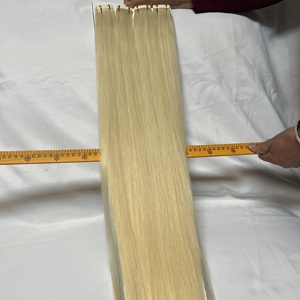 Extensions de cheveux vierges cambodgiens de qualité professionnelle pour salon, mini-tapes, cuticules intactes, double trame, adhésif double face - Product Image 2
