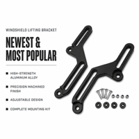 Pour Honda NC750X 2025-2026 : Support de levage de pare-brise en alliage d'aluminium noir, kit de rehausseur de pare-brise réglable en hauteur