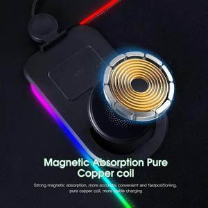 Station <span class=keywords><strong>de</strong></span> charge sans fil magnétique 3-en-1 nouveau design, <span class=keywords><strong>tapis</strong></span> <span class=keywords><strong>de</strong></span> <span class=keywords><strong>souris</strong></span> RGB, <span class=keywords><strong>chargeur</strong></span> sans fil rapide 15W, <span class=keywords><strong>tapis</strong></span> <span class=keywords><strong>de</strong></span> bureau pour téléphone et montre - Product Image 4