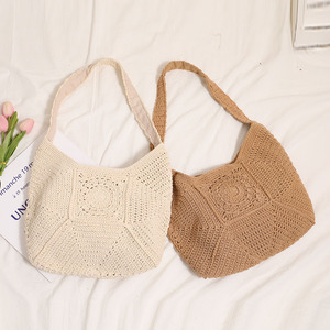 <span class=keywords><strong>Sac</strong></span> pour femme de style nouveau, à bandoulière unique, grande capacité, en polyester tissé, fermeture ouverte, motif écossais, vacances, plage, polyvalent - Product Image 3