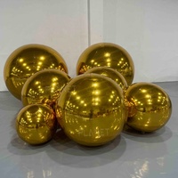 Grande décoration pour événements Sphère flottante en PVC Ballon miroir Disco Grande boule miroir gonflable brillante