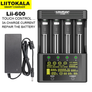 LiitoKala Lii-600 <span class=keywords><strong>Battery</strong></span> <span class=keywords><strong>Charger</strong></span> For Li-ion 3.7Vと<span class=keywords><strong>NiMH</strong></span> 1.2VバッテリーSuitableため18650 26650 21700 26700 AAバッテリー - Product Image 4