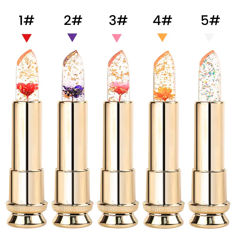 Nuovo 5 colori che cambiano colore cruelty free vegan lipstick idratante magic flower lipstick