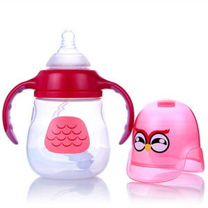 Nuevos productos de alimentación para bebés 210ml/7oz <span class=keywords><strong>3</strong></span> en 1 botella de leche de plástico con dibujos animados para bebés PP <span class=keywords><strong>Biberon</strong></span> sin BPA al por mayor - Product Image 2