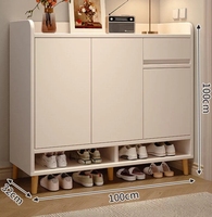 Meuble à chaussures d'entrée en MDF Premium Écologique, peu encombrant, étroit, pour rangement intérieur domestique, autoportant, pour hall d'entrée 2026