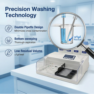 Vente en gros d'usine Nouveau matériel de laboratoire Système d'immunoanalyse à 8/12 canaux Machine de nettoyage de microplaques <span class=keywords><strong>ELISA</strong></span> - Product Image 4