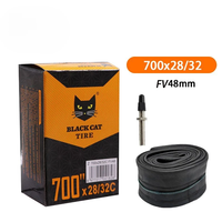 Chambre à air en caoutchouc butyle pleine taille pour vélos BMX 700C 12-29 pouces, valves Schrader et Presta