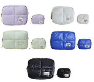 New Design Cute Mini Women Makeup Pouch <b>Bag</b> Cosmetics Storage Organizer Green Yellow Small Customization <b>Puffer</b> Makeup <b>Bag</b> - Product Image 4