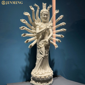 Tượng Phật và Quan Âm bằng đá tự nhiên, chạm khắc Phật tử, cảnh quan chùa Phật giáo, tượng Phật bằng đá cẩm thạch - Product Image 2