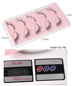 Wholesale Glueless Cluster <b>Lashes</b> Waterproof Vegan Self <b>Adhesive</b> Press-On Eyelashes with Plastic Cotton Band - Product Image 2