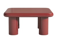 Table basse en bois brillant, forme carrée, base en bois durable, idéale pour le salon – Vente directe usine, best-seller
