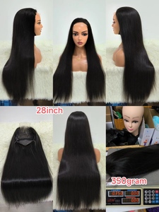 Letsfly 4x4 <b>Lace</b> Closure Straight Hair Bangs <b>Wigs</b> 10A 11A Raw Virgin Brazilian <b>Wigs</b> 100% Human Hair 14 to 32inch 250 to 350gram - Product Image 4