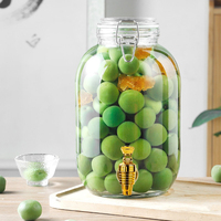 Vente en gros Grand bocal de fermentation en verre vintage avec robinet
