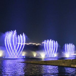 Grande fontaine de musique dispositif flottant lac artificiel système de contrôle de buse pivotante unidimensionnelle ensemble complet équipement métal - Product Image 3