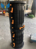 Coffrage en plastique réutilisé coffrage de colonne ronde de cercle pour la construction