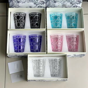 แก้วน้ำคริสตัลลายตาข่ายสไตล์วินเทจสุดหรู พร้อมกล่องของขวัญ - Product Image 1