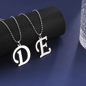 Collier de bijoux <span class=keywords><strong>en</strong></span> acier inoxydable avec <span class=keywords><strong>lettre</strong></span> A/B/C/D/E/F/G/I/J/N/<span class=keywords><strong>O</strong></span> pendentif Initial - Product Image 5