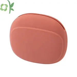 OKSILICONE Mini Portable Silicone Earphone Cable Bag Soft Silicone Carrying Data Cable Storage Bag Case