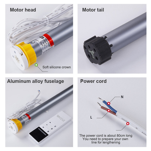 ZSTARR Dc 12v 120v 50mm Smart Home Electric Motorized Accessory Aluminium Tubular <strong>Motor</strong> for Window Roller Blinds Shades <strong>Curtain</strong> - Product Image 2