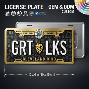 Placa de Matrícula de Aluminio 3D Personalizada con Relieve, Empresa Cervecería Regional, Propiedad de Empleados, Diseño Hop Barley, Impermeable, Antioxidante, Decorativa - Product Image 3