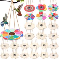 Kit de bricolage écologique pour mangeoire à oiseaux en bois - Activités créatives et jouet d'extérieur pour Thanksgiving, la Saint-Valentin, la fête des Pères et les cadeaux de fête