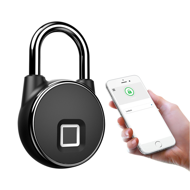 Tuya/Smart Life Bluetooth APPHot Sale Waterproof Fingerprint Padlock Electronic Data App Easy Use Smart Safety Pad Lock
