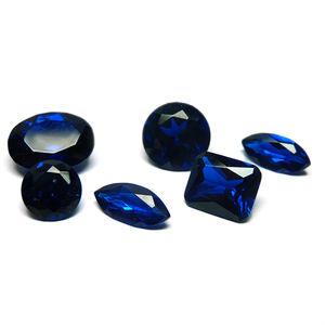 113 # พลอยสังเคราะห์สีฟ้าแปดเหลี่ยมตัดหลวม - Product Image 5