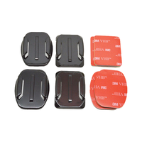 2 supports adhésifs plats et 2 supports adhésifs incurvés pour casque, compatibles avec les caméras GoPro Hero 14 13 / Mission 1 / Mission1 Pro / Insta360 / DJI Osmo Action