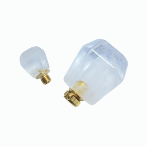 Mini frasco de perfume de cuarzo transparente pulido a mano para guardar aceites esenciales y decoración de aromaterapia con cristales - Product Image 3