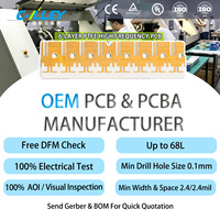 Service de fabrication de cartes de circuits imprimés (PCBA) selon la liste BOM, Gerber, OEM, précision, céramique d'alumine, 6 couches, PTFE, haute fréquence, pour équipement de communication de capteurs