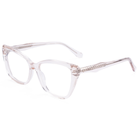 Lunettes de vue unisexes Elan Optical YB6202, monture œil de chat, monture complète, en acétate infusé de parfum naturel, pour myopie