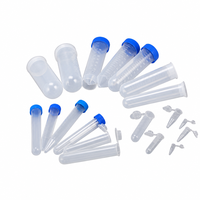 Tube de centrifugation médical de laboratoire à fond conique stérile en PP, jetable, 0,2 ml, 0,5 ml, 1,5 ml, avec bouchon à vis