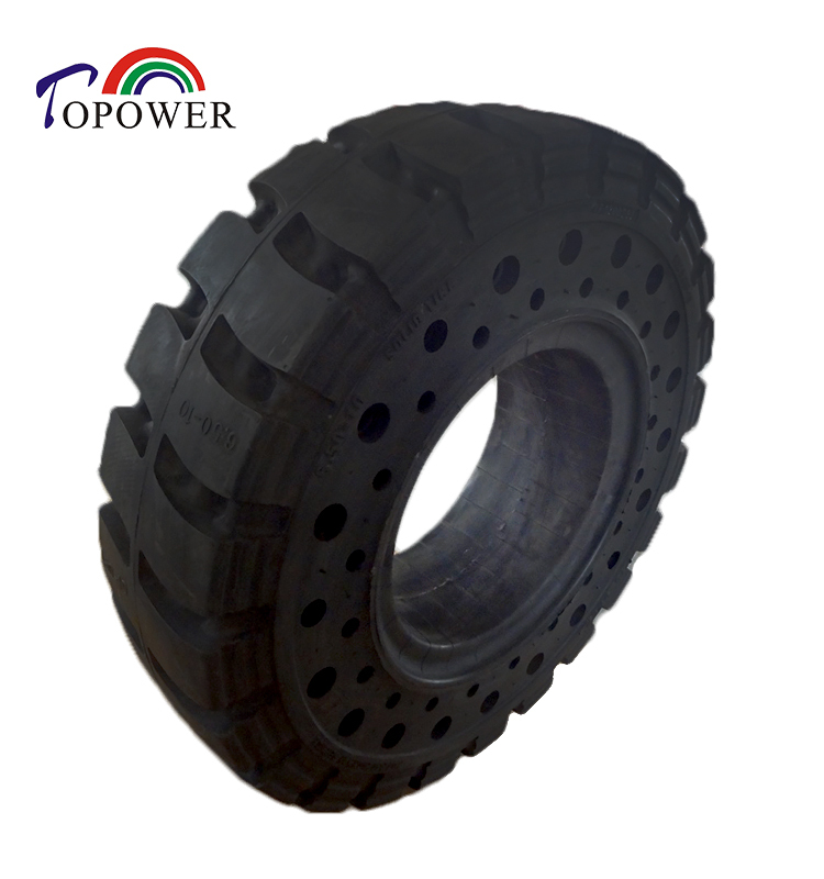 China Factory Supply Forklift Tires 10 Inch Tires 6.50-10 Solid Tire with Side Wall Hole