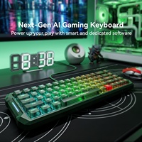 Teclado Mecánico con Cable Flux 68 Verde, Diseño 65%, Efecto Hall Magnético, 68 Teclas, Montaje Gasket, RGB, 8000Hz, Rapid Trigger, AI Gaming