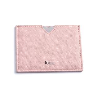 New Style Special Design Silkscreen Metal Dual Side <b>Compact</b> <b>Mirror</b> with PU Pouch - Product Image 4