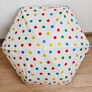 Parapluie de poche pliable en cinq sections, manuel, imperméable, anti-UV, avec impression de logo - Product Image 2