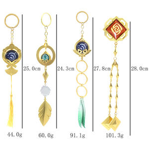 Juego Visiones Colgante Luminoso Barbatos Zhongli Wanderer Genshined <span class=keywords><strong>Impact</strong></span> Anime Llavero Etiqueta Venta al por mayor llaveros de metal - Product Image 4