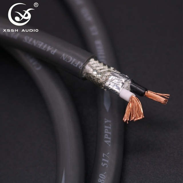 YIVO XSSH OEM ODM DIY Audio Cable Good Quality 2 Core Pure Copper Black PVC Case Hifi RCA XLR Cable for Speaker Monitor