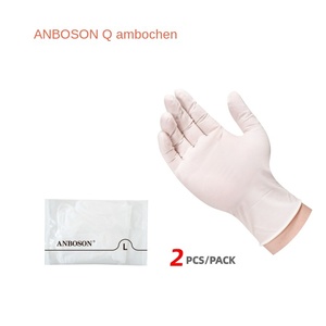 Anboson tùy chỉnh màu xanh đen dùng một lần Găng tay Nitrile 2 mảnh gói không có bột cao su không vô trùng Logo tùy chỉnh găng tay an toàn - Product Image 5