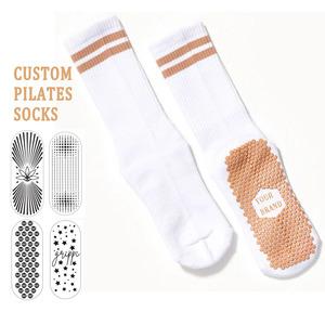 Pilates grippy Vớ với Grips cho phụ nữ vớ yoga không trượt dài Vớ cho ba lê - Product Image 1