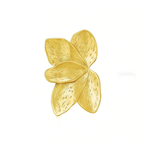 Leaf <b>Earrings</b> Over Size Jewelry 18K Gold Plating Flower Fashion Statement Waterproof <b>Stud</b> Wholesaler Fashion <b>Stud</b> <b>Earrings</b> - Product Image 1