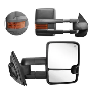 Power Black Car Mirrors Towing Mirror Car Rear Side Tow Mirror For Chevrolet Silverado 2007-2014