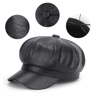 Bérets en cuir de luxe de mode en gros pour femmes, style français - Product Image 5