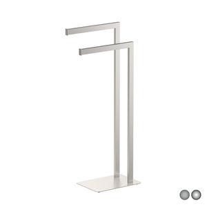 Toallero de pie Zeus de acero cepillado, 18 cm de ancho, 79 cm de altura, 77 cm de longitud, 36.5 cm, para uso en baño - Product Image 1