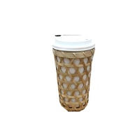 Panier décoratif en bambou tressé fait main pour tasses à thé au lait, plateau de service haut de gamme pour la rentrée scolaire ZHENYE Asian Zen