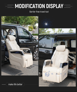 Siège Amovible Rotatif et Élévateur Modifié en Cuir pour Personnes Handicapées, pour Minibus et Autobus Mercedes Benz Vito Universel - Product Image 4